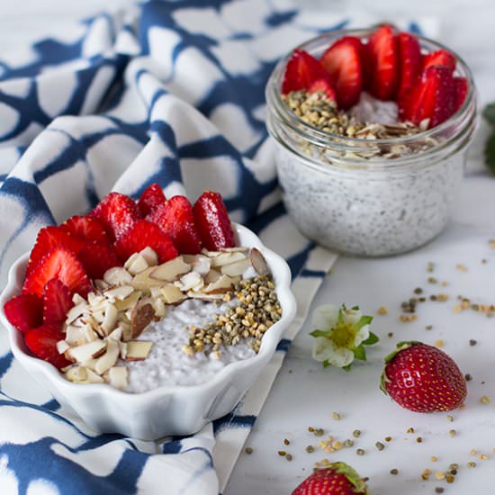 Coconut Strawberry Chia Pudding - Recipe photo by carolinagirlcooks