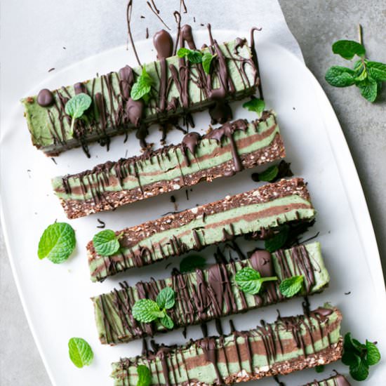 Chocolate Mint Slice - Recipe photo by the barefoot housewife