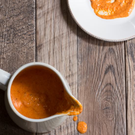 Roasted Red Pepper Aioli - Recipe photo by TheWimpyVegetarian