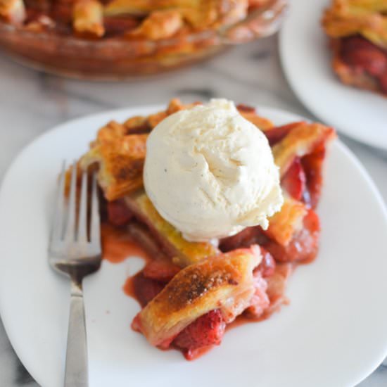 Strawberry Balsamic Pie - Recipe photo by warmvanillasugar