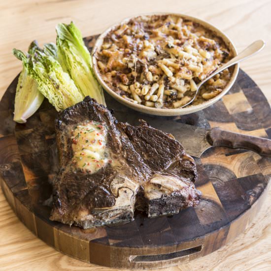 BBQ T-bone steak w/ devilled butter - Recipe photo by MeccaGBC