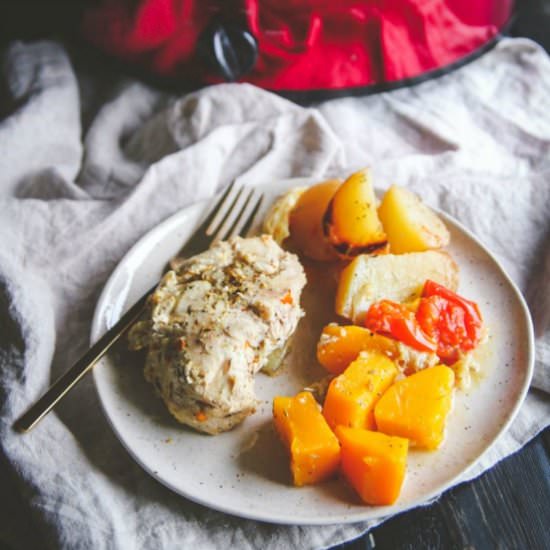 Slow cooker green chicken - Recipe photo by Sweetphi