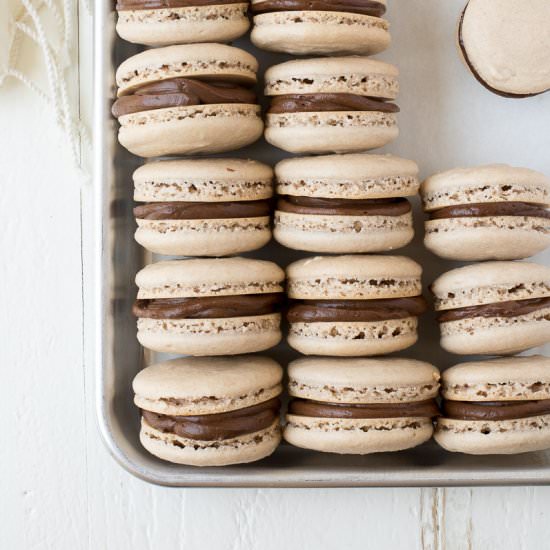 Chocolate Snickerdoodle Macarons - Recipe photo by On The DF