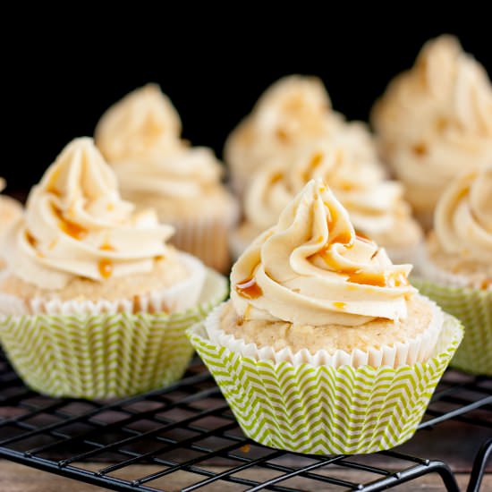 Caramel Apple Cupcakes - Recipe photo by Midwestern Moms