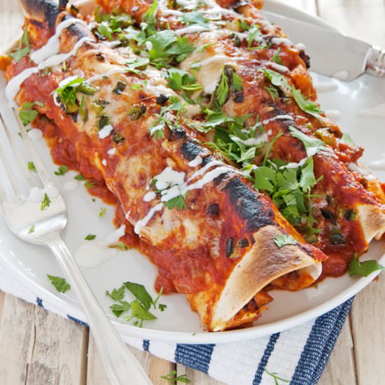 Chorizo and Sweet Potato Enchiladas - Recipe photo by thecharmingdetroiter