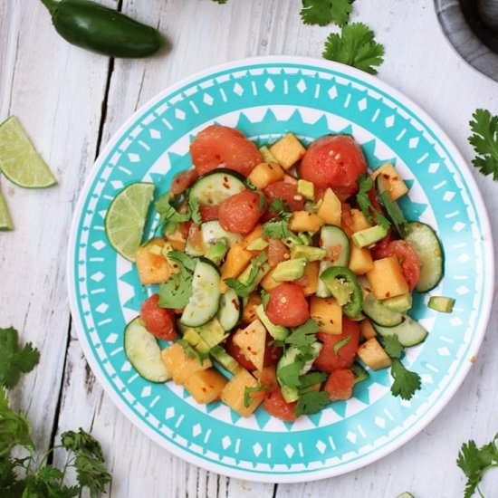 Sweet and Spicy Melon Salad - Recipe photo by DorasDailyDish