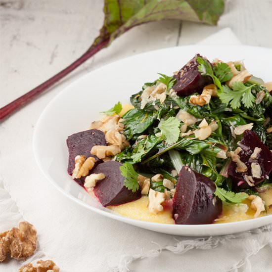 Polenta with Sautéed Swiss Chard - Recipe photo by ohmydish