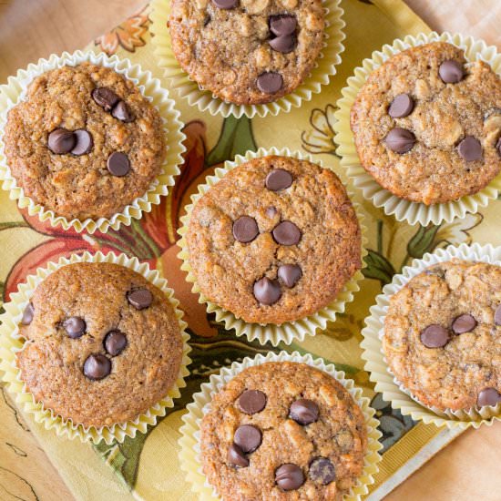 Healthy Cho-Chip Banana Muffins - Recipe photo by Savingroomfordessert