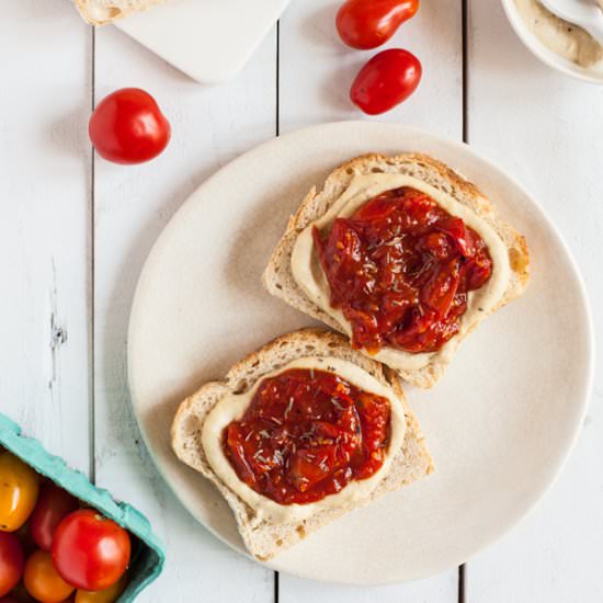 Homemade Cherry Tomato Jam - Recipe photo by thefullhelping