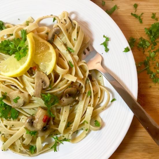 Lemon Mushroom Pasta - Recipe photo by Mariola