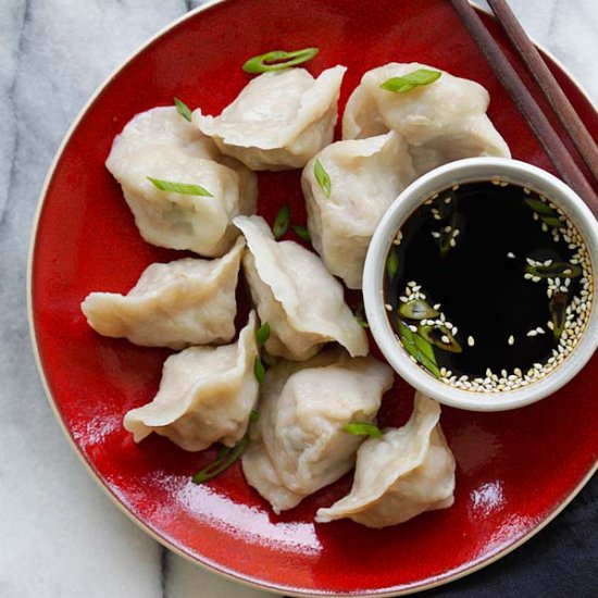 Pork and Chive Dumplings - Recipe photo by rasamalaysia