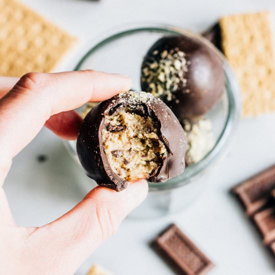 S'mores Truffles - Recipe photo by thewholebite