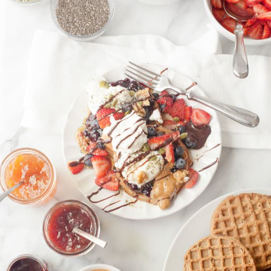 How to Throw a Waffle Party - Recipe photo by wholefully