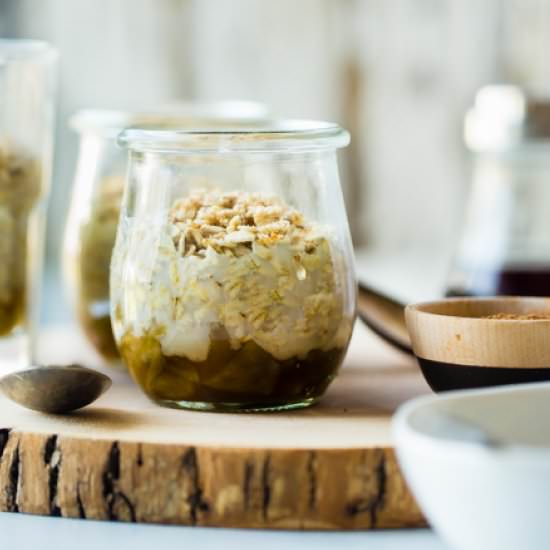 Vegan Apple Pie Overnight Oats - Recipe photo by foodfaithfitness