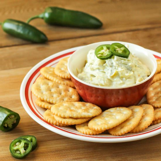 Guilt-Free Jalapeno Artichoke Dip - Recipe photo by dizzybusyandhungry