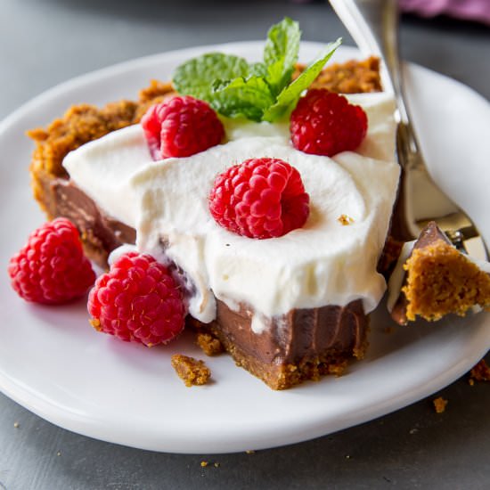 Homemade Chocolate Pudding Pie - Recipe photo by sallysbakingaddiction
