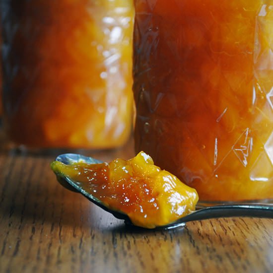 Simple Peach Preserves - Recipe photo by BatterandDough