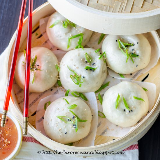 Steamed Dim Sum Buns - Recipe photo by Herbivore Cucina