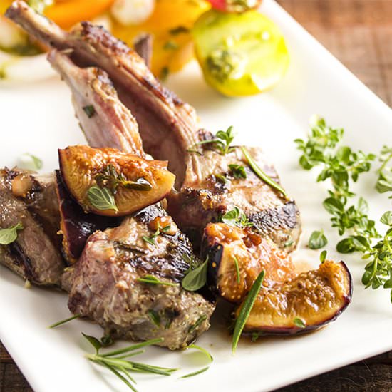 Lamb Chops with Fresh Figs - Recipe photo by justalittlebitofbacon