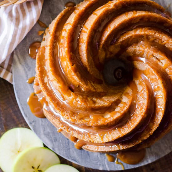 Double Caramel Apple Bundt Cake - Recipe photo by crumbykitchen