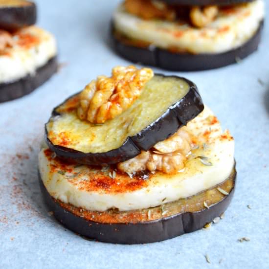 Eggplant & Goat Cheese Stacks - Recipe photo by Dels cooking twist