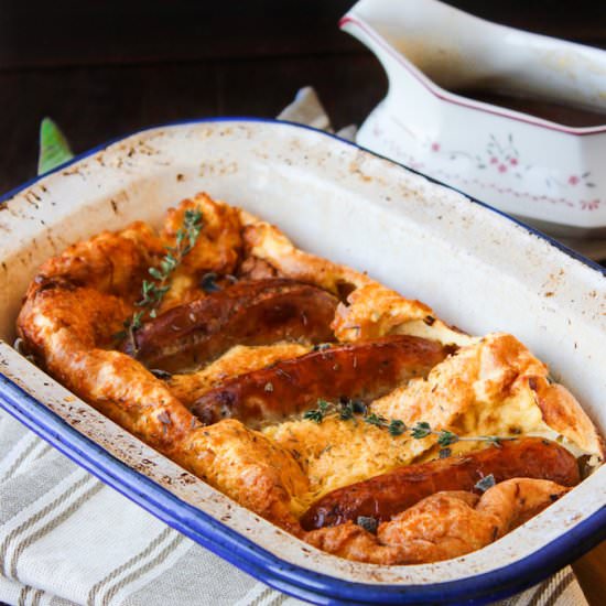 Grain Free Toad in the Hole - Recipe photo by asaucykitchen