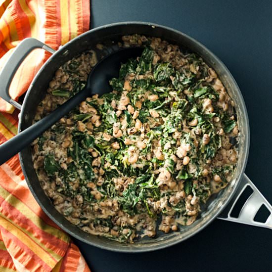Maple Walnut Glazed Black-Eyed Peas - Recipe photo by VeggiePrimer