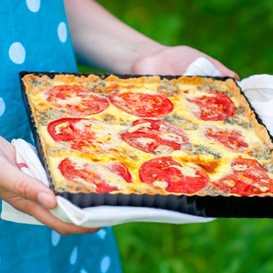 Quiche with tomatoes! - Recipe photo by lesyasha