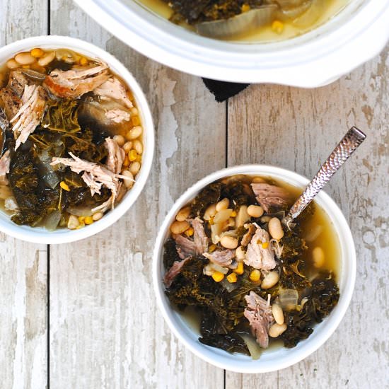 Pork, Kale & White Bean Stew - Recipe photo by ChampagneandPaperPlanes