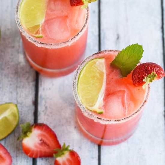 Strawberry Lime Gin Rickey - Recipe photo by Seasonal Cravings