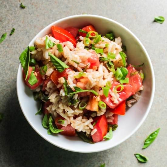 Italian Rice Salad with Tomatoes - Recipe photo by Lisa G Cooks