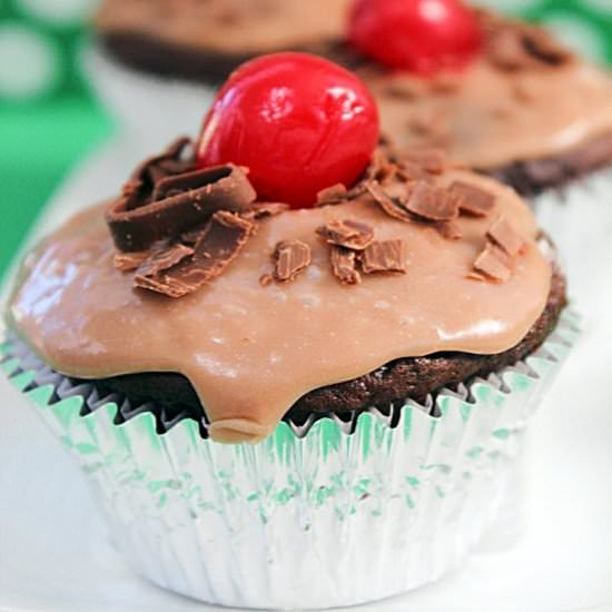 Cherry Cordial Cupcakes - Recipe photo by Saving Dollars and Sense
