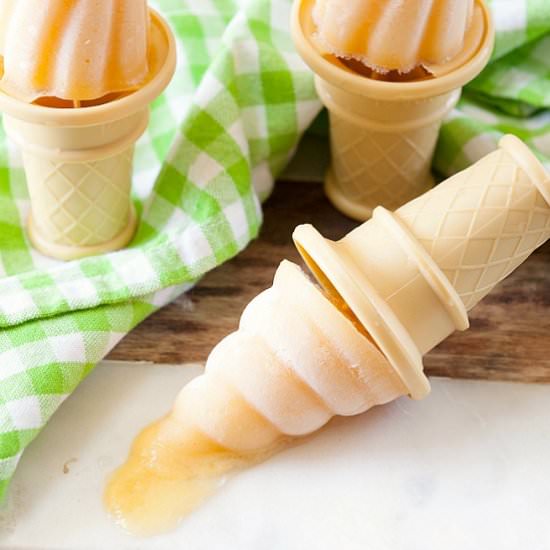 Peach Yogurt Popsicles - Recipe photo by Food Done Light