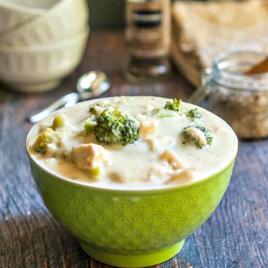 Creamy Chicken & Broccoli Soup - Recipe photo by MyLifeCookbook