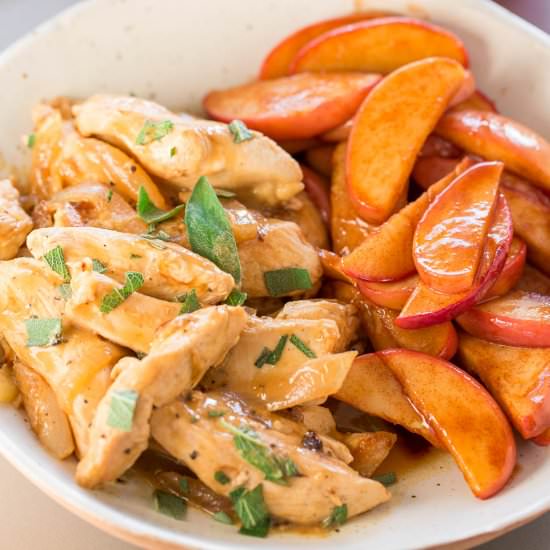 Apple Cider Chicken with Apples - Recipe photo by Averie