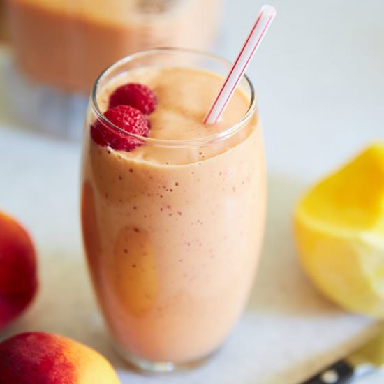 Peach Power Smoothies - Recipe photo by cravingtasty