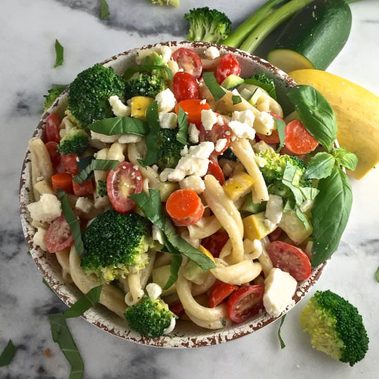 Garden Pasta Salad - Recipe photo by Grits and Pinecones