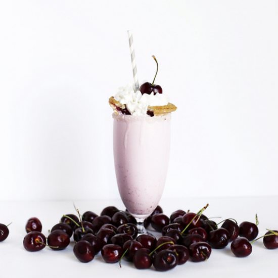 Cherry Pie Milkshake - Recipe photo by The Merrythought