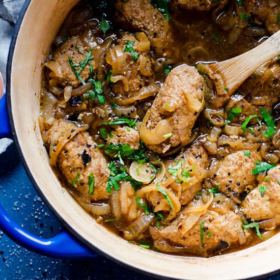 Sweet Onion Turkey Quinoa Meatballs - Recipe photo by ifoodreal