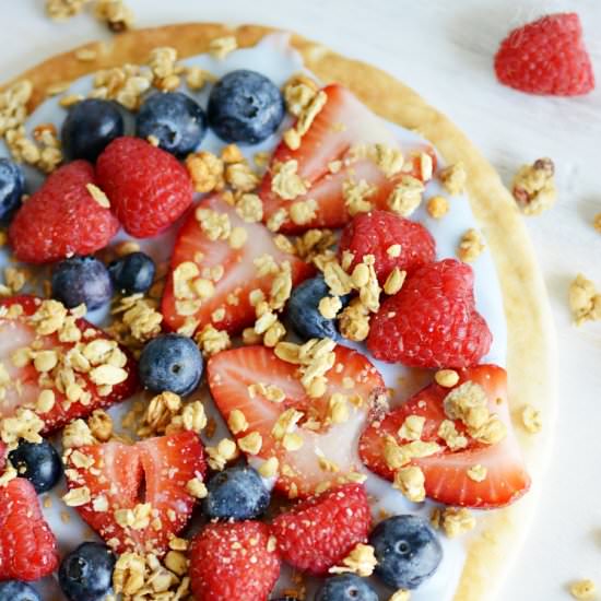 Yogurt Fruit Breakfast Pizza - Recipe photo by FindingZest