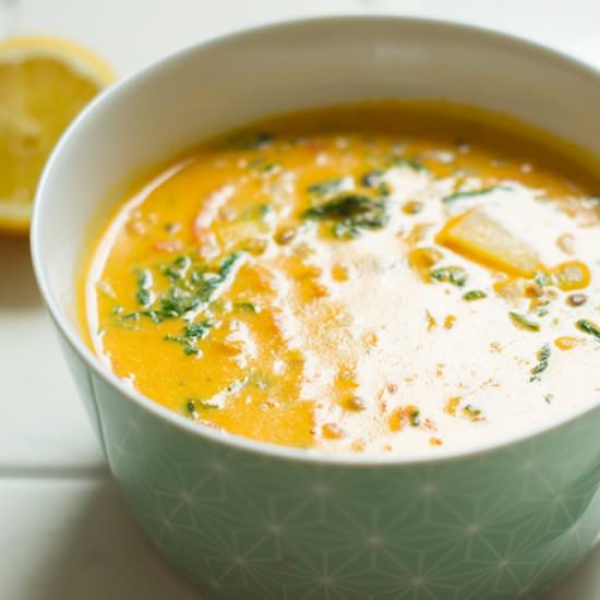Lentil Spinach Soup - Recipe photo by yellowgirl