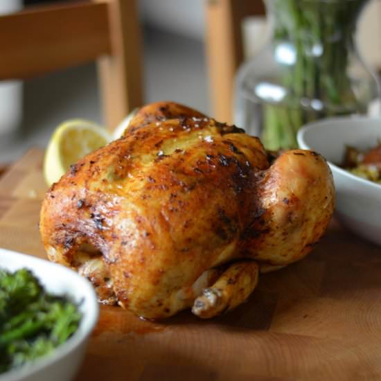Roasted Chicken and Crispy Potatoes - Recipe photo by thelongsession