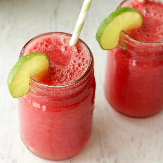 2-Ingredient Watermelon Smoothie - Recipe photo by lovingitvegan