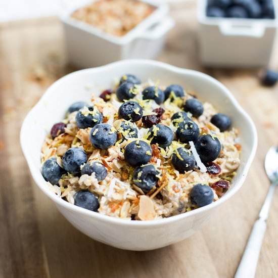 Overnight Swiss Protein Muesli - Recipe photo by Kiwi and Carrot