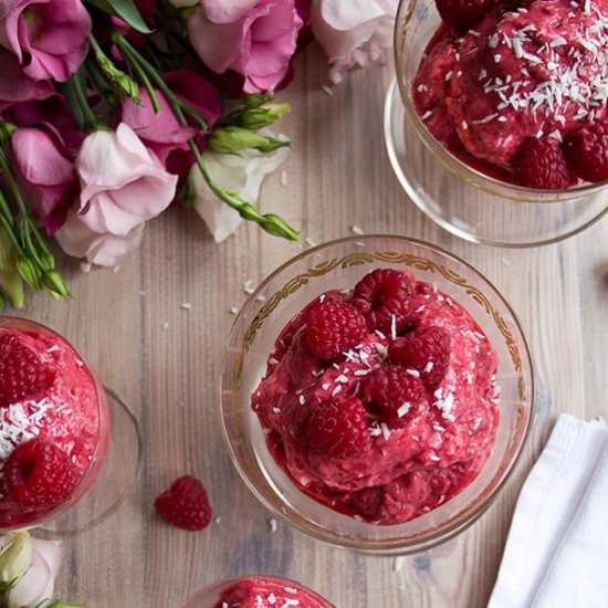 Raspberry Chia Coconut Froyo - Recipe photo by Sugar Free Londoner