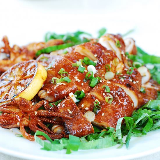 Spicy Grilled Calamari - Recipe photo by hyosunro