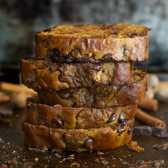 One Bowl Greek Yogurt Pumpkin Bread - Recipe photo by runningwithspoons