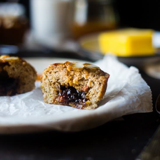 Paleo Caramel Stuffed Banana Bread - Recipe photo by foodfaithfitness