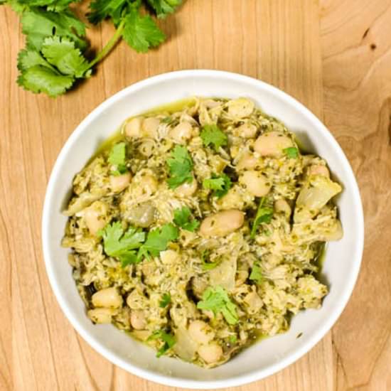 Slow Cooker Green Chili Chicken - Recipe photo by Bites of Flavor