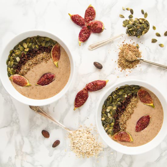 Vegan Roasted Fig Smoothie Bowl - Recipe photo by thehealthycook
